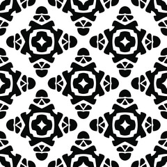 Obraz premium floral seamless pattern background.Geometric ornament for wallpapers and backgrounds. Black and white pattern.