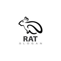Rat line unique animal logo icon designs template vector