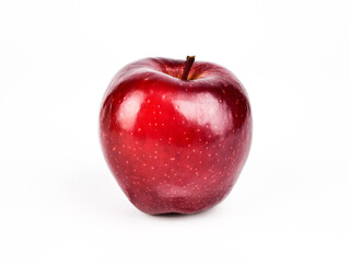 Fresh Red delicious apples with drops of water isolated on white background, Healthy fruit and Diet concept