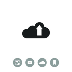 Cloud download vector icon.