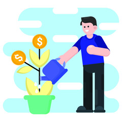 finance money growth investment icon illustration vector graphic
