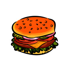 Burguer ilustration eps icon vector
