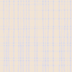 Neutral pastel burlap canvas texture background. Vector seamless patter with painterlyl watercolor effect checkered pastel pink purple plaid grid criss cross stripes. Vintage faded cloth design.