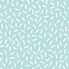 Naklejka na ściany i meble Seamless modern pattern with elements of rice grains on a blue background. Printing on trendy fabrics, textiles, decorative pillows. 