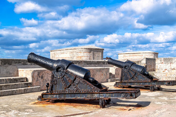 Colonial Fort  'El Morro' in Havana, Cuba. Unesco World Heritage Site