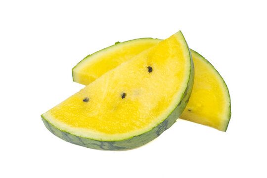 Delicious ripe watermelon (Citrullus lanatus) isolated on white background.concept of fresh fruit in the tropical.