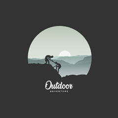 Adventure Outdoor logo template vector illustration
