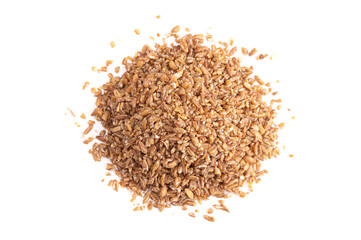 Pile of Bulgar Wheat Isolated on a White Background