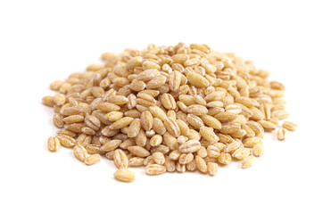 Pile of Barley Wheat Isolated on a White Background