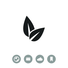 Eco friendly vector icon. Ecological symbol.