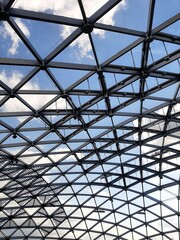Glass roof structure