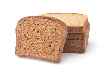 Stack of sliced rye bread