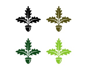 oak leaf and seed logo