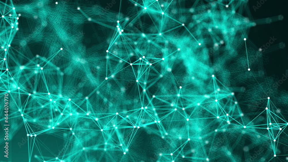 Poster abstract connection dots. technology background. network concept. 3d rendering