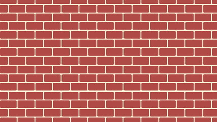 Brown brick wall background, cartoon brick wall for your design, 3d rendering abstract backdrop of flat style, computer generated