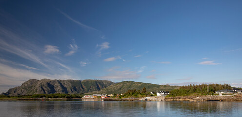 Fototapeta premium View of the mountain Mofjellet a late evening,Helgeland,Nordland county,scandinavia,Europe