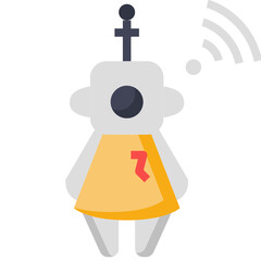 robot line icon