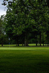 golf course on a sunny day looking at the golf holes
