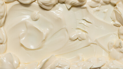 White whipped cream texture.