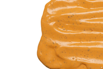 Whipped delicious sauce texture. Hamburger sauce background.