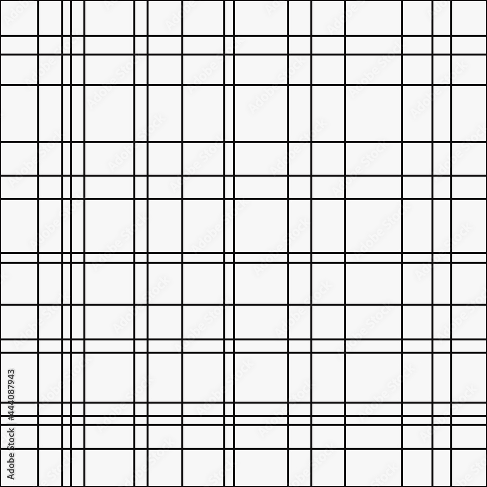 Poster Wrong grid. Seamless horizontal and vertical lines make grid. Vector.