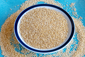 Uncooked quinoa grains shot in studio