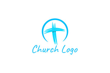 abstract styled church cross logo design. a logo for church, education, etc.