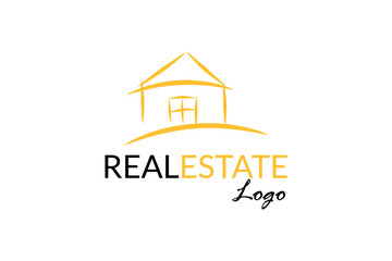 stylish house abstract logo design. logo for real estate, property, housing, etc.