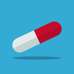 medicine pill colored in vector