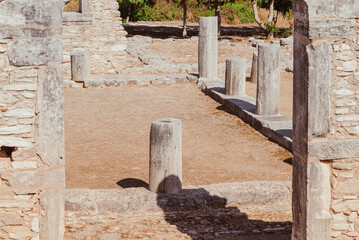 Ancient ruins of palaestra in the Sanctuary of Apollo Hylates near Limassol, Cyprus