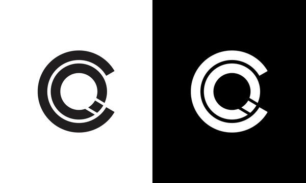 initial letter CQ logo design on luxury background. CQ icon logo design. QC elegant and Professional letter icon design on background. C Q QC CQ