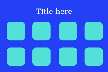 Advertising template, buttons for vector, blue