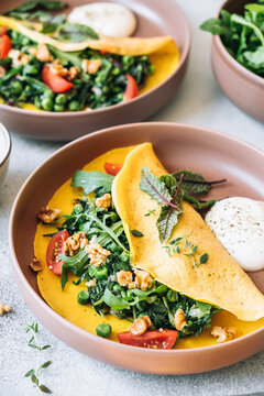 Chickpea flour crepes