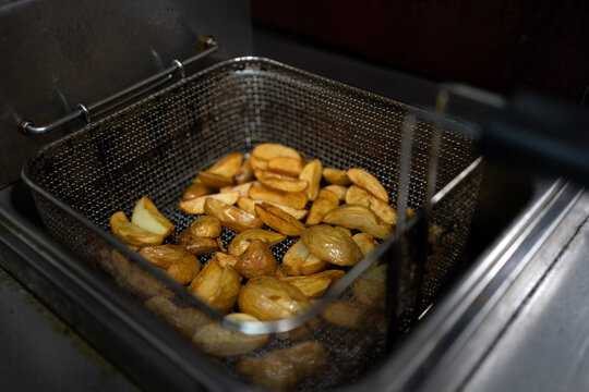 Deep Fryer With French Fries.