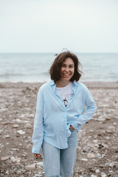 Portrait of cheerful woman 