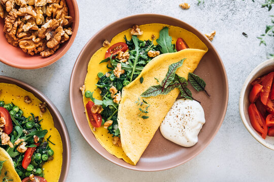 Chickpea flour crepes