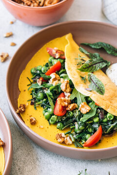 Chickpea flour crepes
