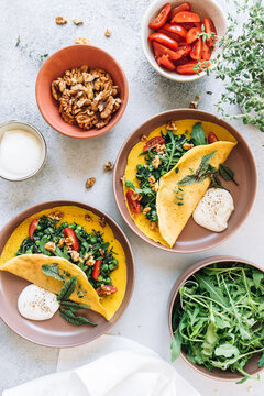 Chickpea flour crepes