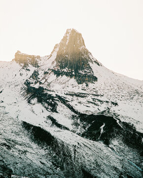 Majestic Mountain Peak at Sunset