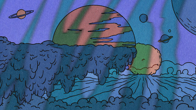 Fantasy Planet Illustration