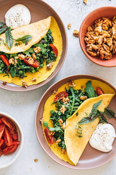 Chickpea flour crepes