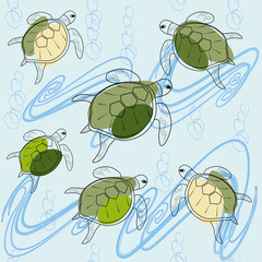 pattern with turtles