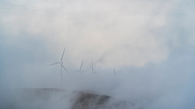 Windpark in the clouds
