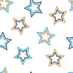 Stars seamless pattern. Design for fabric, wrapping paper, background, wallpaper. Vector.