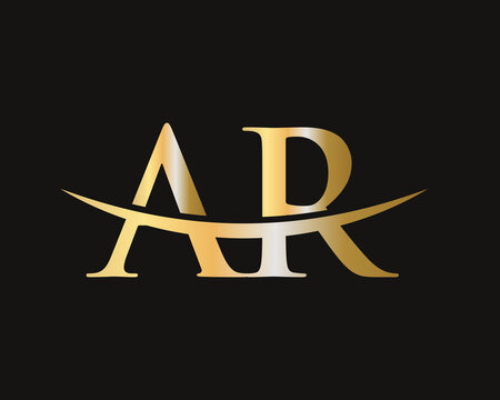 Letter AR Logo Design for business and company identity. AR letter logo design vector