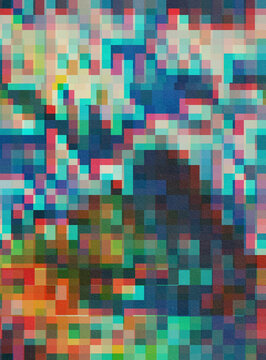 Glitch Landscape Illustration
