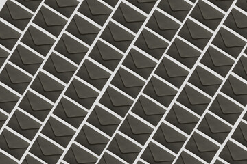 Pattern of black envelopes