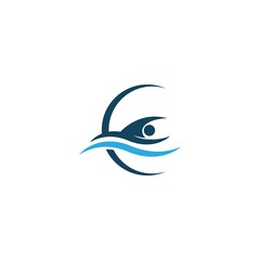 Swim. Swimming icon  logo design concept illustration