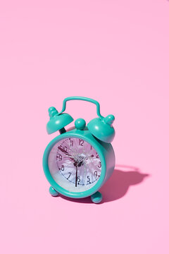 retro alarm clock with broken glass