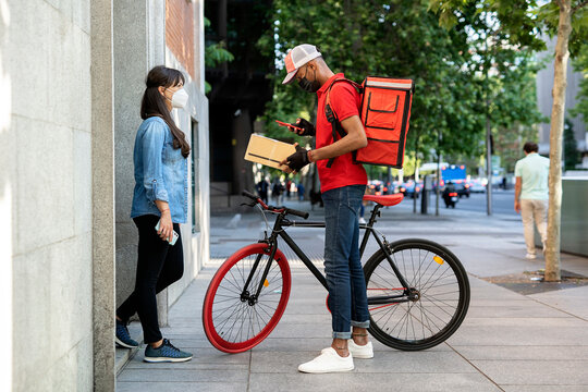 Woman Receiving a Package